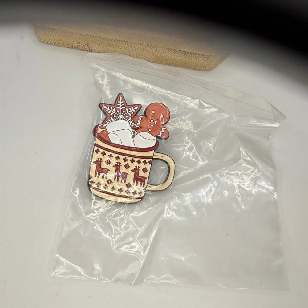 3/$25 Festive Mug Enamel Pin Hot Chocolate Gingerbread Cookie Christmas Cookie